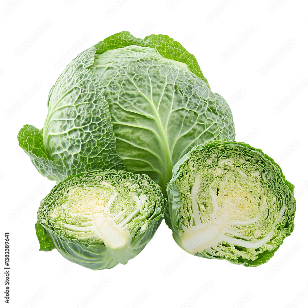 Fototapeta premium Cabbage on Transparent Background