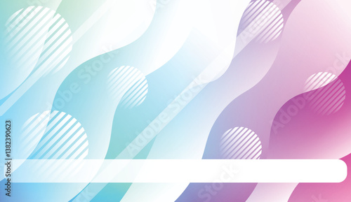 Wavy Background with Lines, Circle. For Cover Page, Landing Page, Banner. Vector Illustration