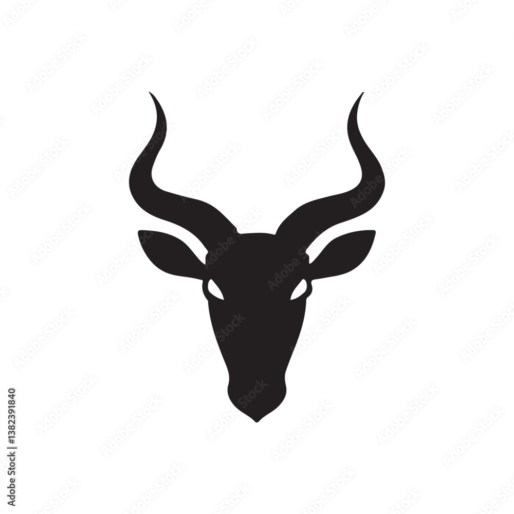Naklejka premium deer head silhouette