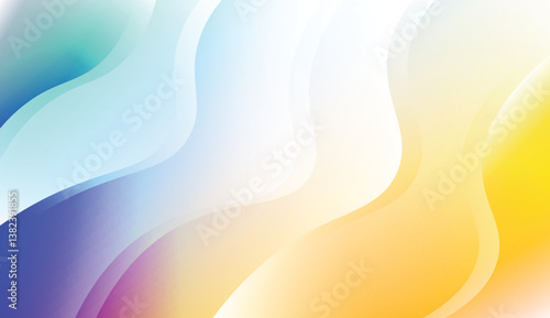 Abstract Shiny Waves. For Your Design Ad, Banner, Cover Page. Vector Illustration with Color Gradient.