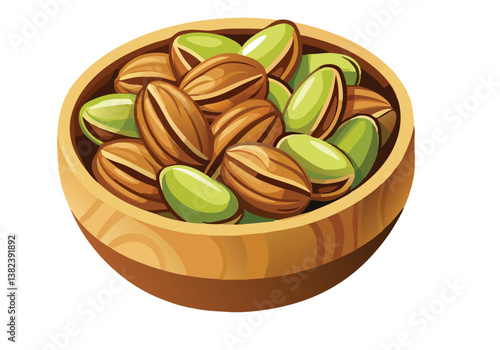 Organic Almond Nuts in Bowl