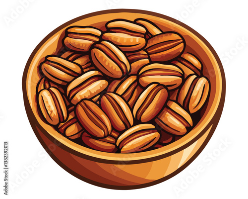 Organic Almond Nuts in Bowl