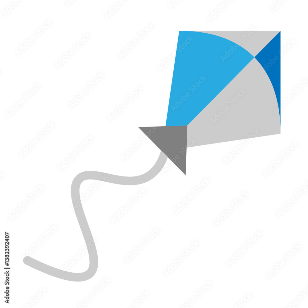 Kite Flying Vector Flat Icon Design Kite Flying Vector Flat Icon Design