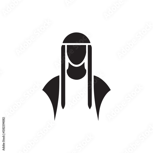 Arabic Icon Vector silhouette