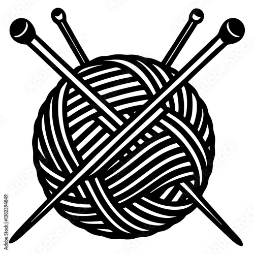 set of knitting needles