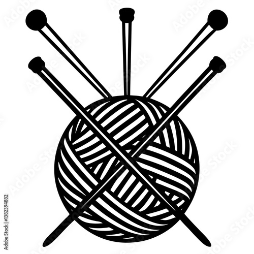 set of knitting needles