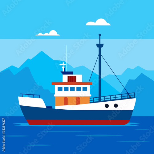 ship in the sea