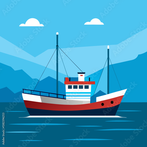 ship in the sea
