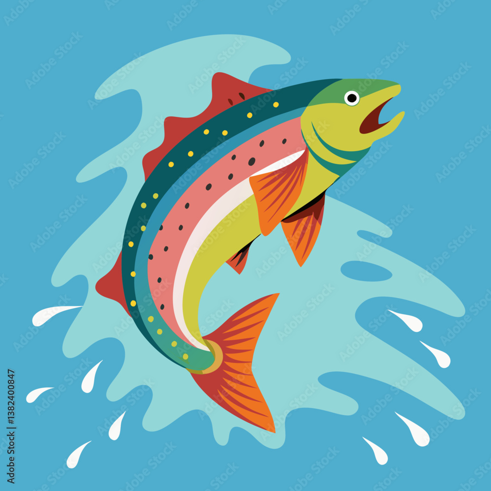 Fototapeta premium vector illustration of a fish