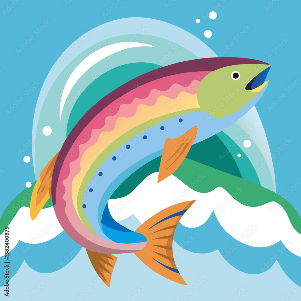 illustration of fish in the water illustration of fish in the water