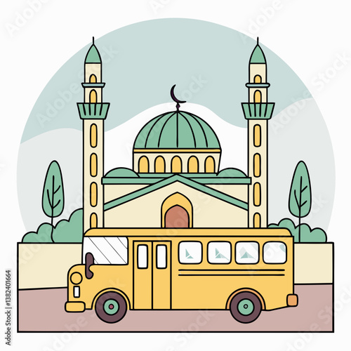 vector illustration of mosque