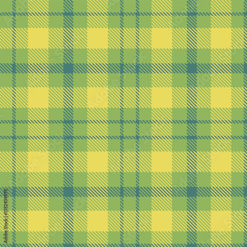 Deep light moss green Seamless Tartan with Pastel dusty teal accents Fabric Design