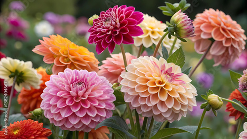 colorful chrysanthemum flowers