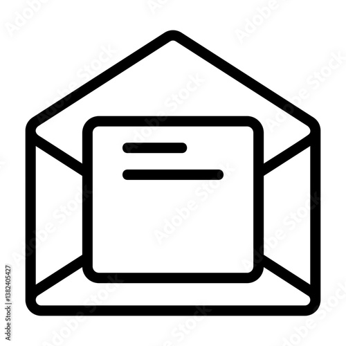 Letter Outline Style Icon