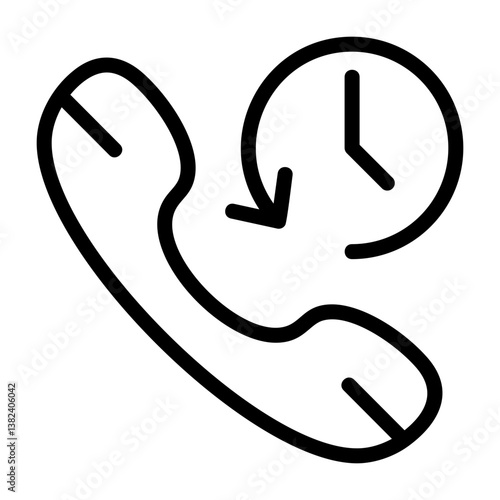 Call History Outline Style Icon