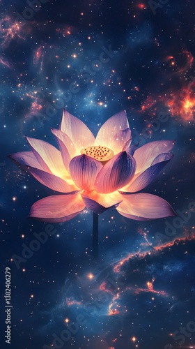 Cosmic Lotus in Nebula (1)