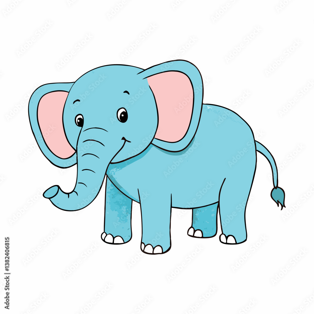 Fototapeta premium baby elephant cartoon