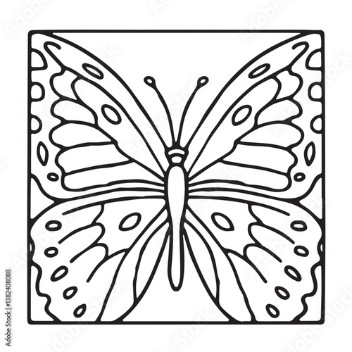 Comfy patterns coloring page, bold and easy coloring book page, patterns, mandala, flowers, floral, animals, vector illustration, line art, black and white, victor art, illustration