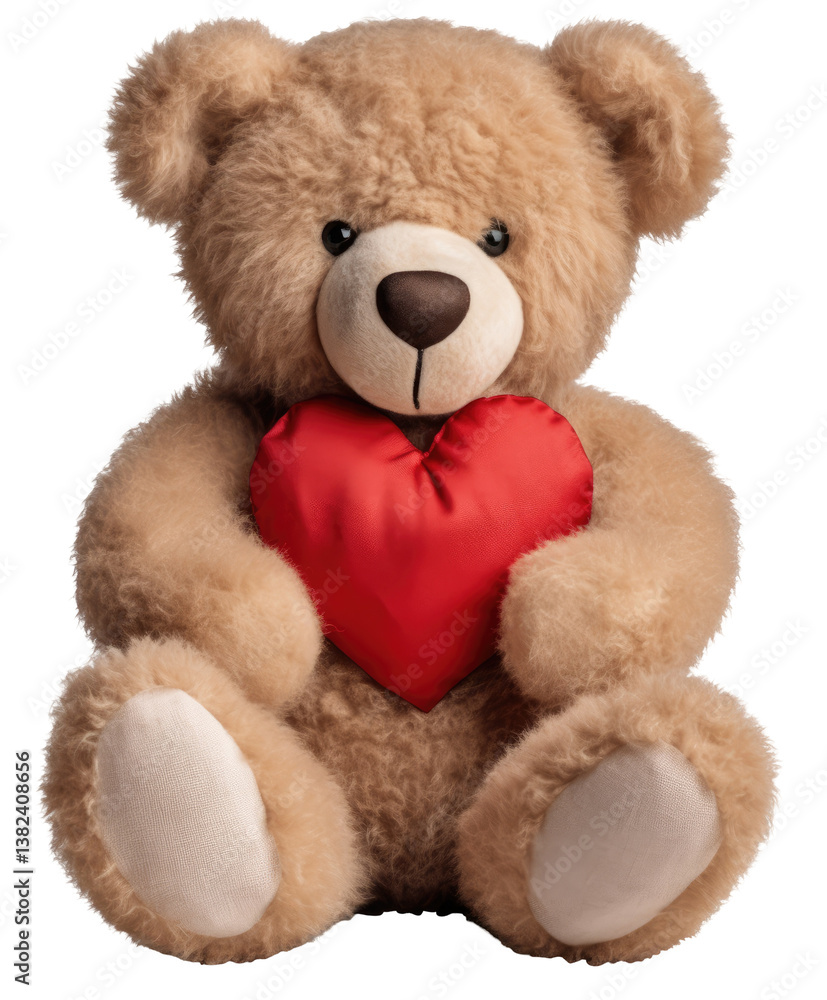Obraz premium Love Teddy Bear on transparent background
