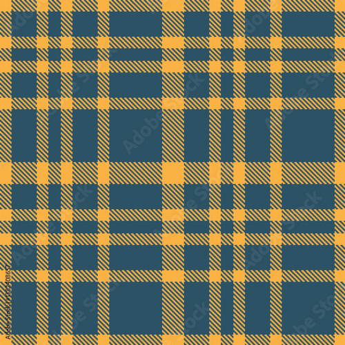 Pastel butterscotch and Light dark grey blue Seamless Tartan Fabric Design