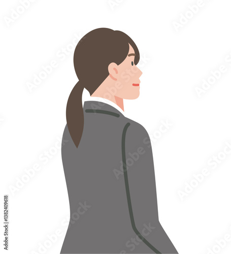 笑顔な女性の横顔