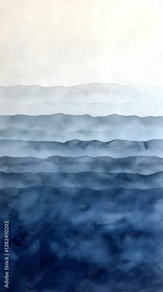Abstract Blue Watercolor Gradient Painting Abstract Blue Watercolor Gradient Painting