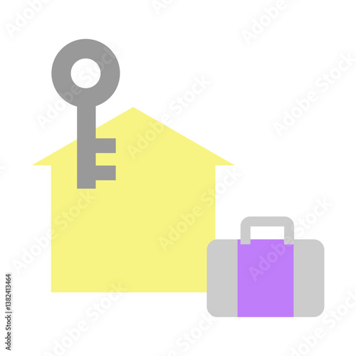 Vocation Rental  Vector Flat Icon Design