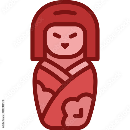 kokeshi two tone icon