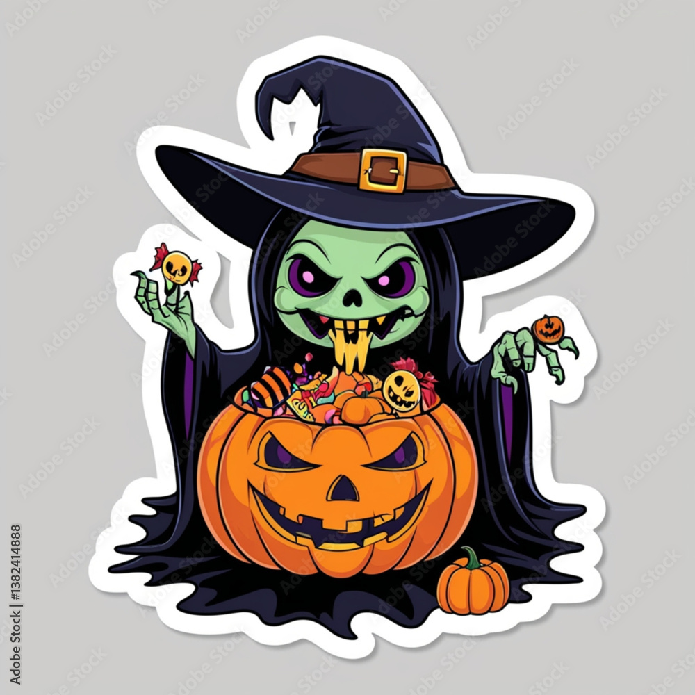 halloween pumpkin and witch halloween pumpkin and witch