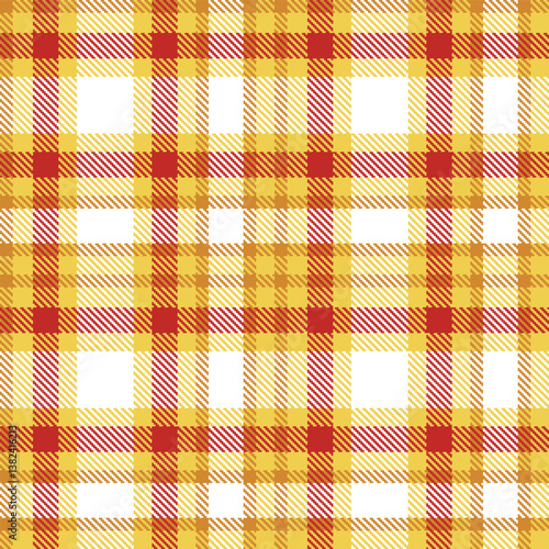 Plaid pattern seamless. Muted maize & Dusky dull orange Tartan Fabric Design. 