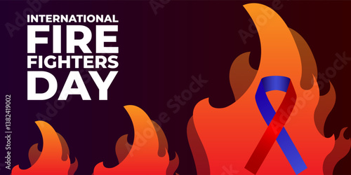 Vector illustration of International Firefighters' Day social media template