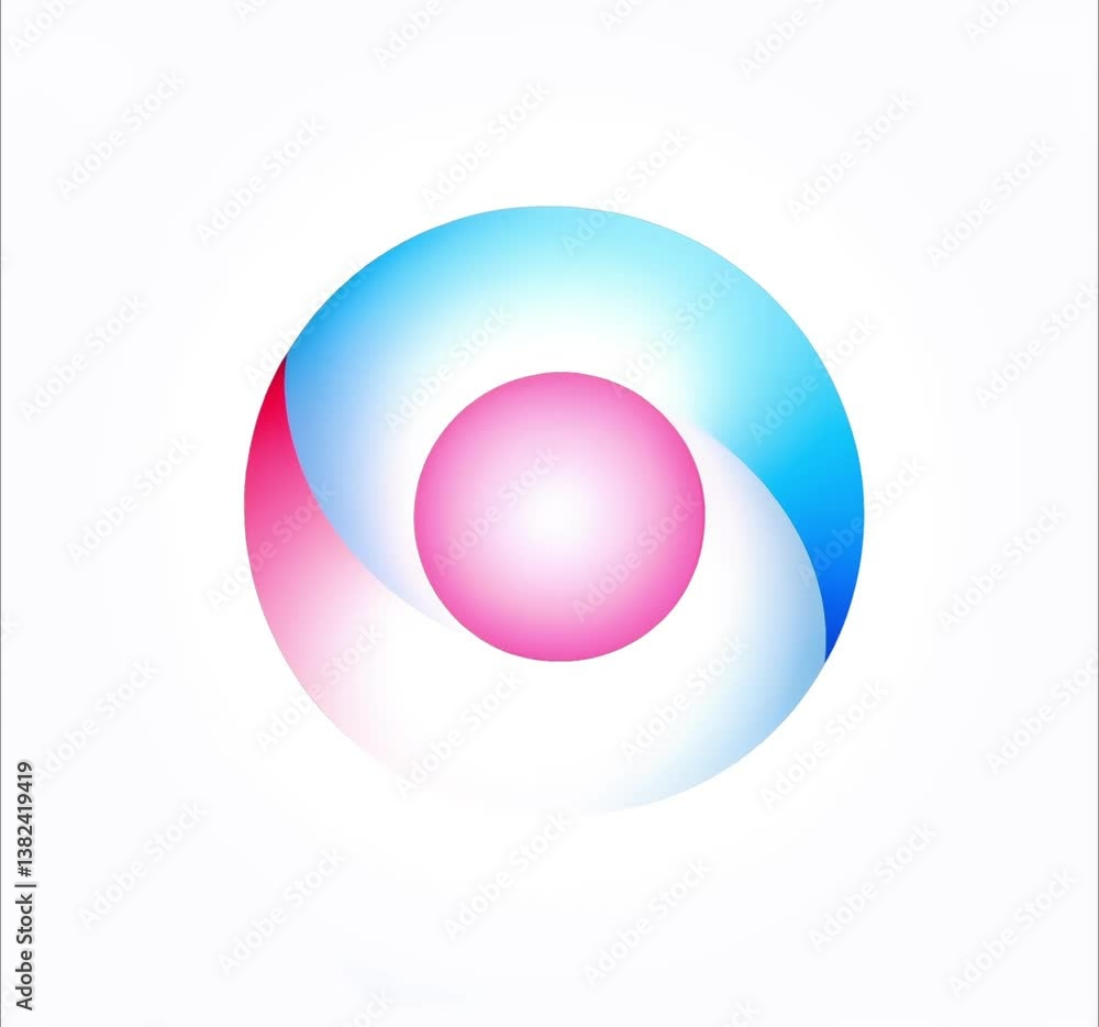Abstract swirling circular design in soft pink and blue gradient Abstract swirling circular design in soft pink and blue gradient