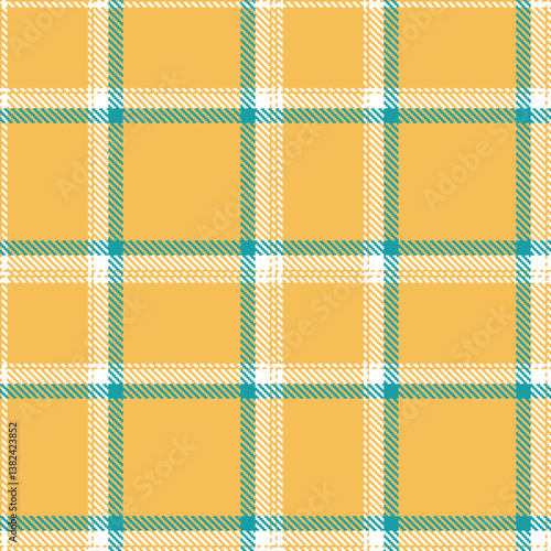 Plaid pattern seamless. Neon butterscotch & Highland white Tartan Fabric Design. 