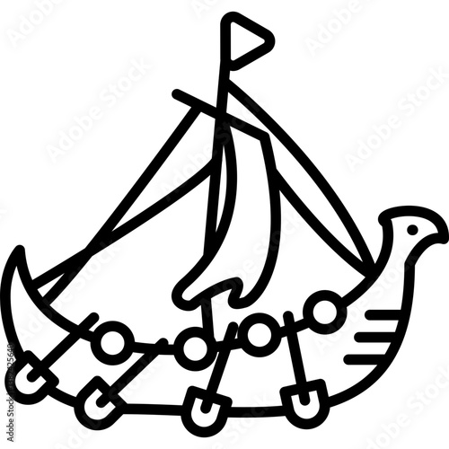 Viking Ship Icon