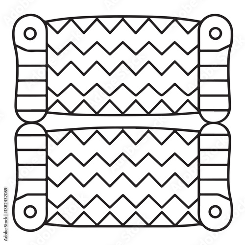 Comfy patterns coloring page, bold and easy coloring book page, patterns, mandala, flowers, floral, animals, vector illustration, line art, black and white, victor art, illustration