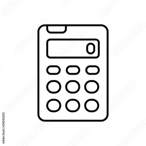 Calculator  icon isolated on a white background. Vector illustration.