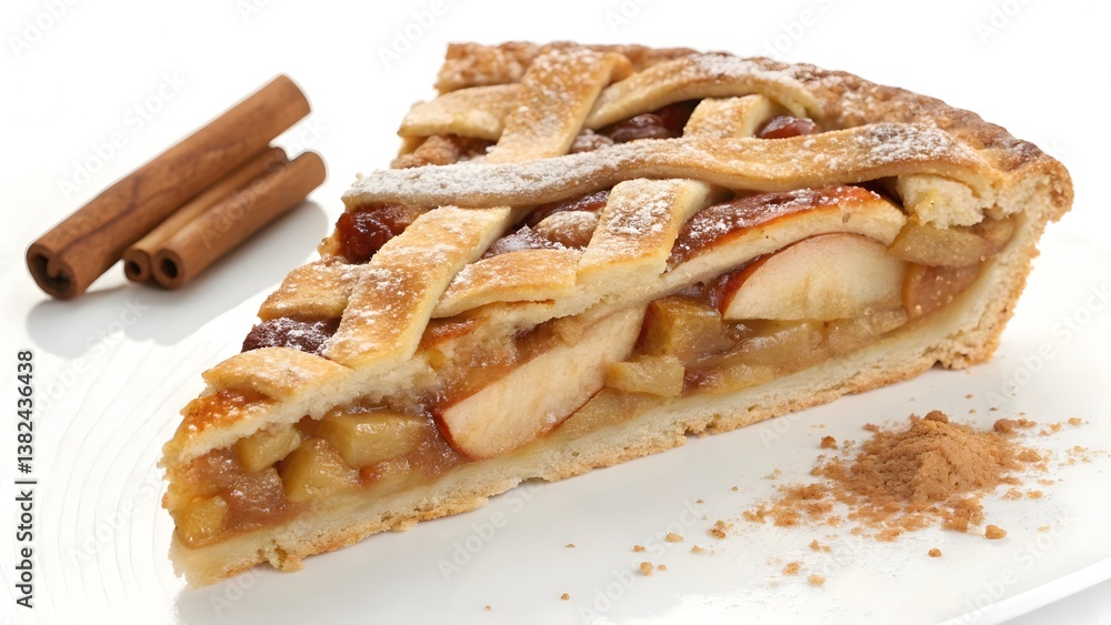 Golden Apple Pie Slice with Flaky Crust & Caramelized Filling V1 Golden Apple Pie Slice with Flaky Crust & Caramelized Filling V1
