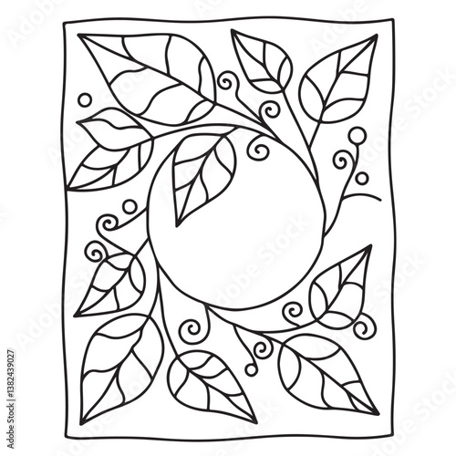 Comfy patterns coloring page, bold and easy coloring book page, patterns, mandala, flowers, floral, animals, vector illustration, line art, black and white, victor art, illustration