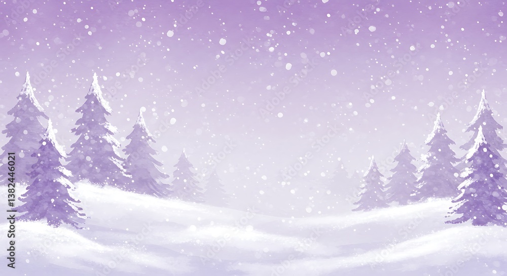 Obraz premium Lavender Winter's Kiss AI Generated