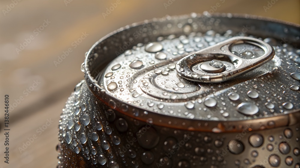 Water Droplets on a Cold Soda Can Surface Water Droplets on a Cold Soda Can Surface