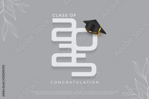 Class of 2025 logo concept for celebration with modern design