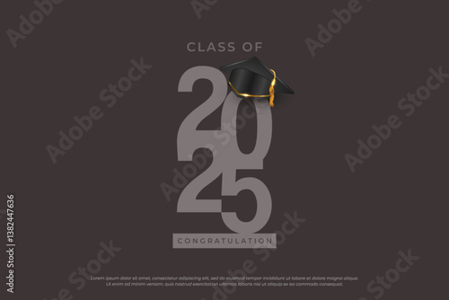 Class of 2025 logo with modern concept design for celebration