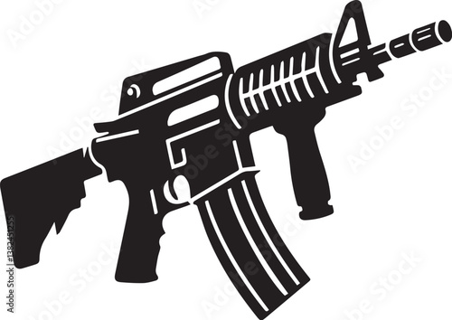 vector illustration of Assault Rifle