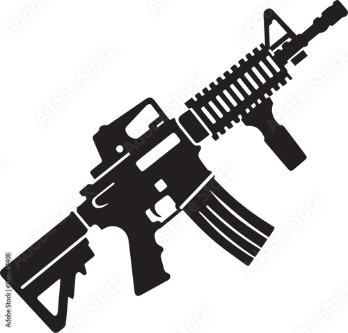 vector illustration of Assault Rifle