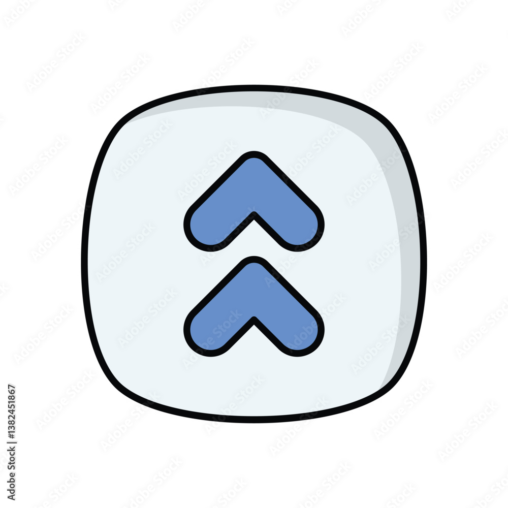 Arrow Up icon isolated on a white background. Vector illustration. Arrow Up icon isolated on a white background. Vector illustration.
