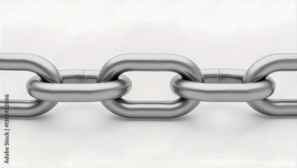 Fototapeta premium A close-up shot of a sturdy metallic chain, symbolizing strength, connection, and unity.