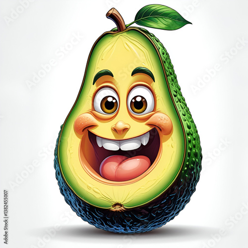 funny cartoon avocado 