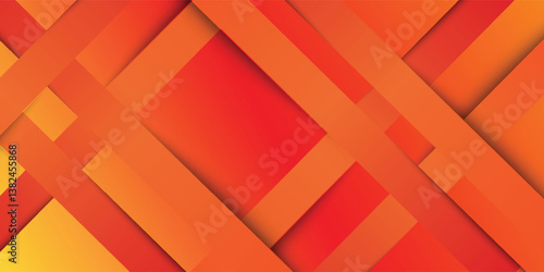 shining banner background and layer elements vector for presentation. abstract geometric. orange gradient. Memphis. graceful. modern style.