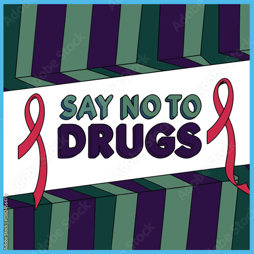 Bold Anti-Drug Day Poster Design.