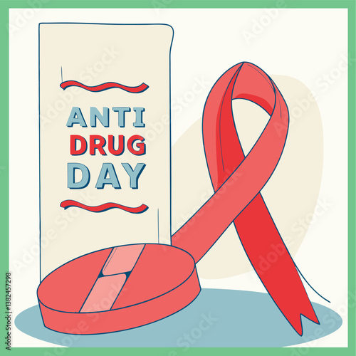 Bold Anti-Drug Day Poster Design.